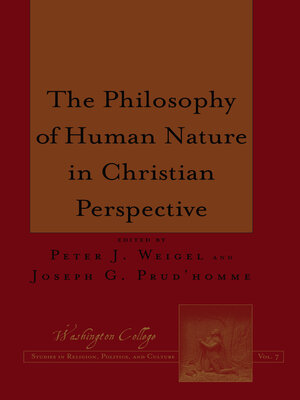 cover image of The Philosophy of Human Nature in Christian Perspective